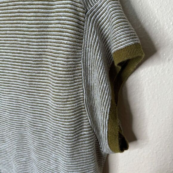 Madewell Shirt Womens XL Watermoor Short-Sleeve Sweater In Stripe Round Neck - Picture 11 of 11